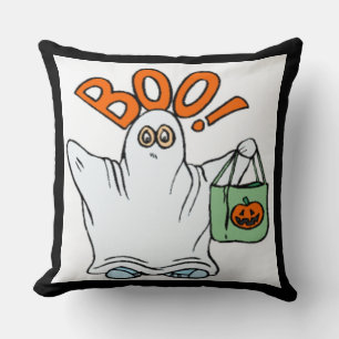 BOO ! GHOST THROW PILLOW