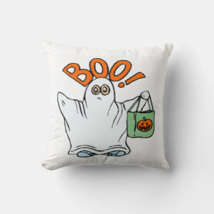 BOO ! GHOST THROW PILLOW