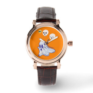 Boo Ghost UK 31 Spooky USA Skull October Halloween Watch