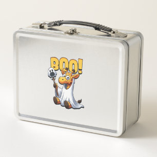 Boo Giraffe Halloween Ghost Giraffe _1 Metal Lunch Box