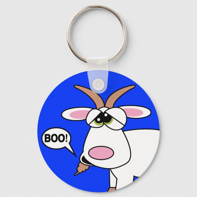 Boo! Goat Keychain (Front)