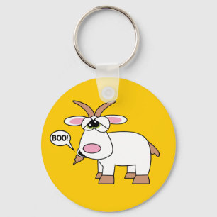 Boo! Goat Keychain