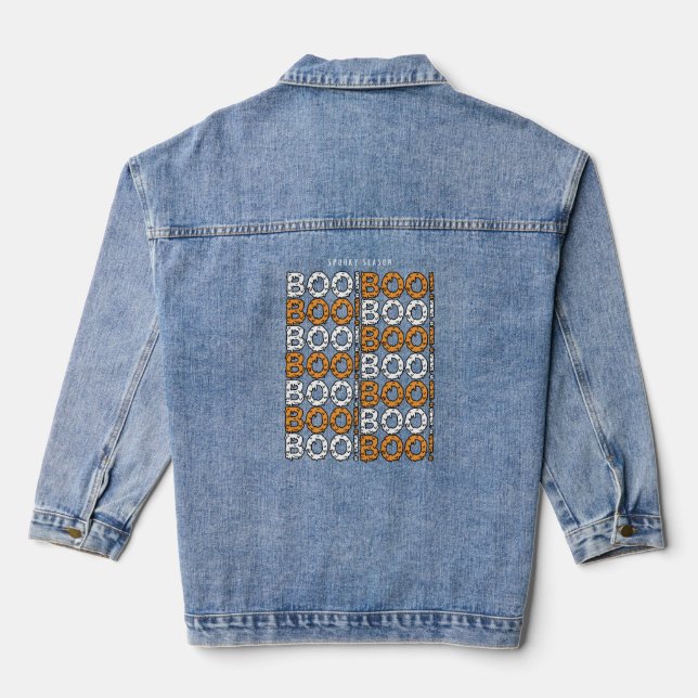 Boo halloween baby bodysuit denim jacket (Back)