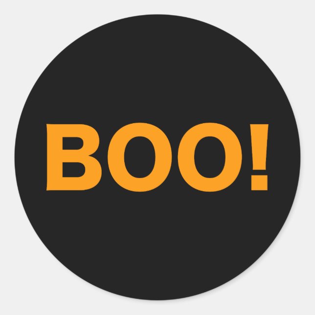 BOO! Halloween Classic Round Sticker (Front)