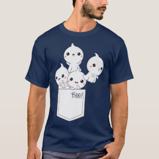 Boo Halloween Costume Cute Pocket Baby Ghosts Tood T-Shirt