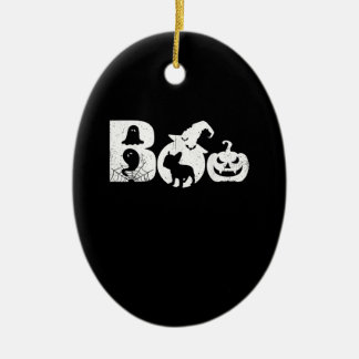 Boo Halloween Costume French Bulldog Gifts Ceramic Ornament