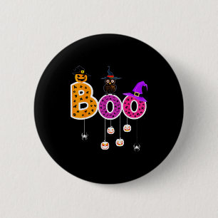 Boo Halloween Costume Sders Ghosts Pumkin &amp; Wi 2 Inch Round Button