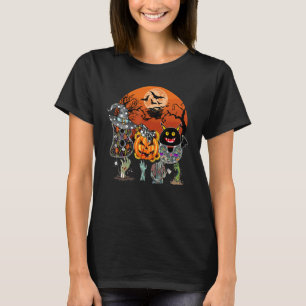 Boo  Halloween Costume With Pumpkin And Zombie Moo T-Shirt