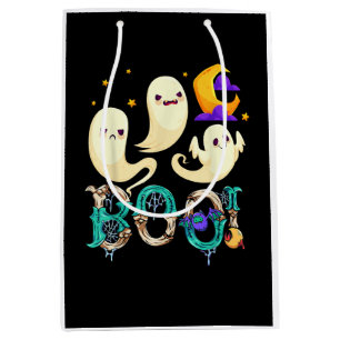 Boo! Halloween Cute Ghost Spooky Halloween Ghost C Medium Gift Bag