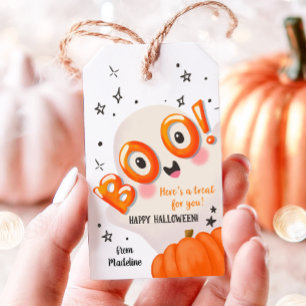 Boo! Halloween Cute Ghost Treat for You Favour Gift Tags