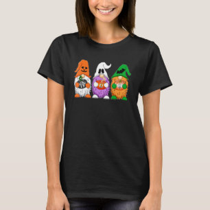Boo Halloween Cute Gnomes Autumn Pumpkins Fall Hol T-Shirt