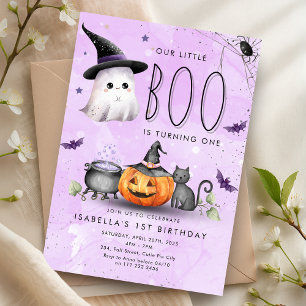 Boo Halloween Ghost 1st 2nd 3rd 4th 5th Birthday  Invitation