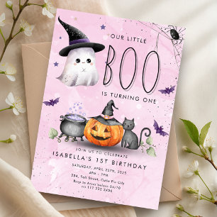 Boo Halloween Ghost 1st 2nd 3rd 4th 5th Birthday  Invitation