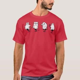 Boo Halloween Ghost Cats Gift  Boo Funny Cat Gift  T-Shirt