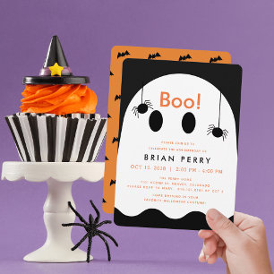 Boo ! Halloween Ghost mignonne Invitation annivers