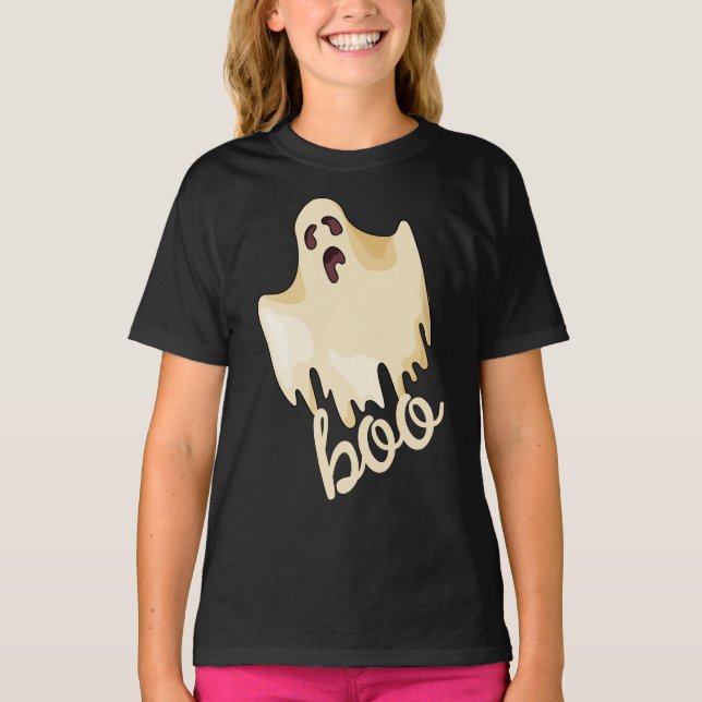 Boo, Halloween Ghost Personalized  T-Shirt (Front)