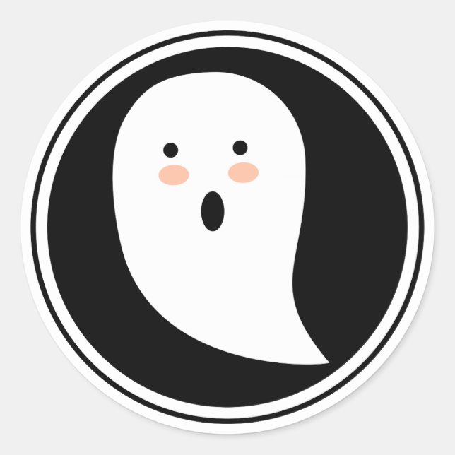 Boo! Halloween Ghost Sticker (Front)