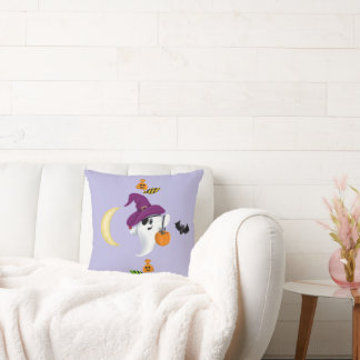 Boo Halloween ghost Throw Pillow