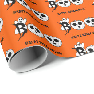 BOO! Halloween Ghost Wrapping Paper