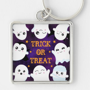 Boo Halloween Ghosts Keychain