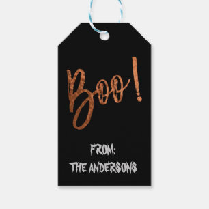 Boo! Halloween Modern Halloween Gift Label
