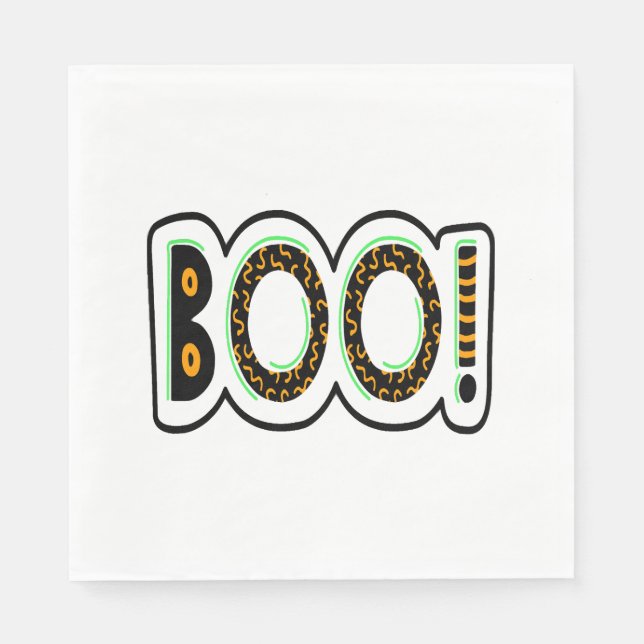 BOO Halloween                          Napkin (Front)