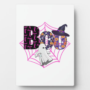 Boo Halloween October Pink Plaque