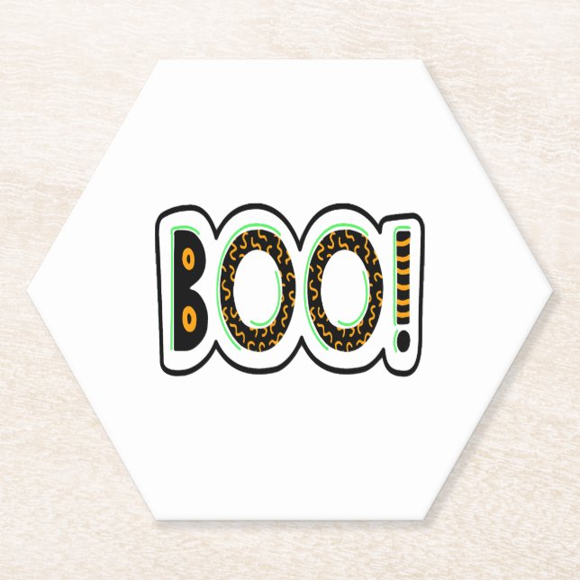 BOO Halloween                          Paper Coaster (Front)