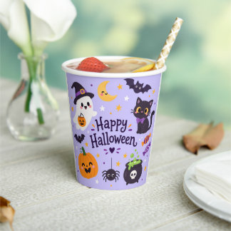 boo halloween paper cups