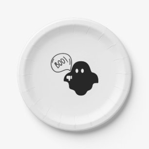 Boo Halloween Paper Plate