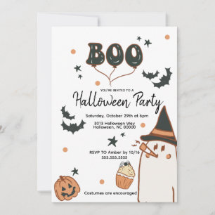 Boo Halloween Party Invitation