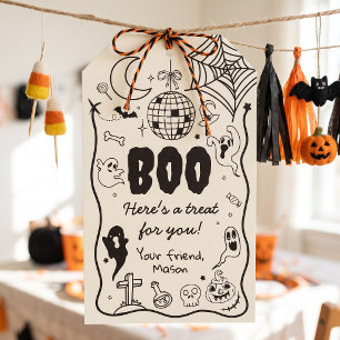 Boo Halloween Party Spooky Spooktacular Groovy  Gift Tags
