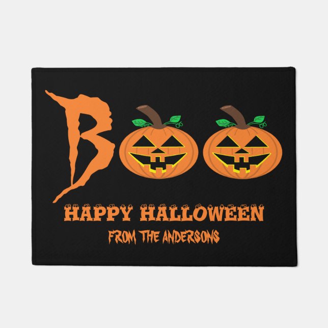 BOO! Halloween Pumpkin Doormat (Front)