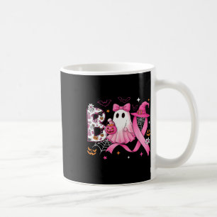 Boo Halloween Pumpkin Pink Ribbon Witch Breast Can Coffee Mug