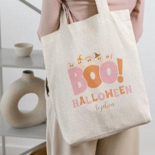Boo Halloween Retro Candy Tote Bag