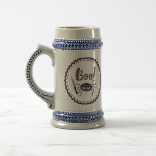 Boo! Halloween spider knife hand Beer Stein