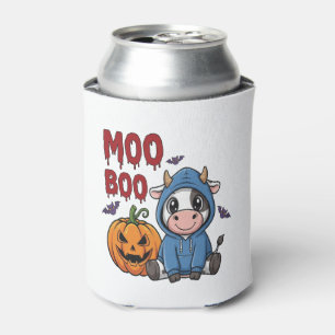 Boo Halloween Spooky Ghost Cow Can Cooler
