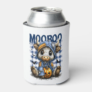 Boo Halloween Spooky Highland Cow Can Cooler