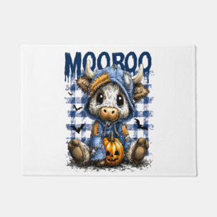 Boo Halloween Spooky Highland Cow Doormat