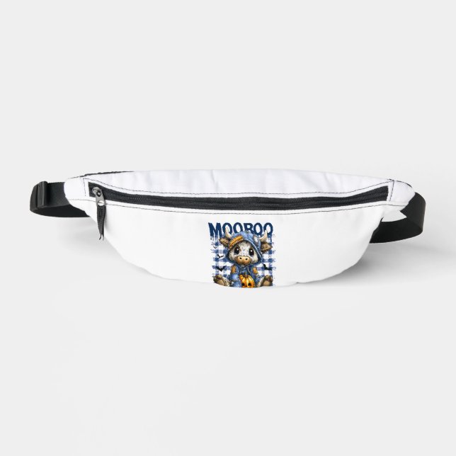 Boo Halloween Spooky Highland Cow Fanny Pack (Front)