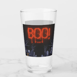 Boo Halloween Spooky Night Graveyard Pumpkin Shirt Glass