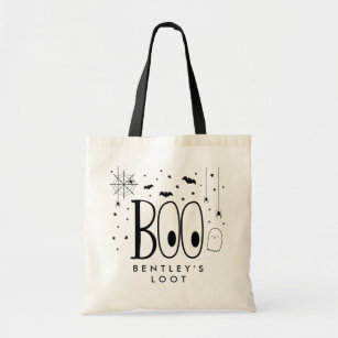 Boo Hallowen Trick or Treat Tote Bag