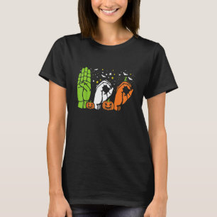 Boo Hands American Sign Language ASL Halloween Pri T-Shirt