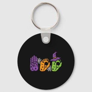 Boo Hands American Sign Language Pride Asl Hallowe Keychain