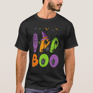 Boo Hands American Sign Language Pride ASL Hallowe T-Shirt