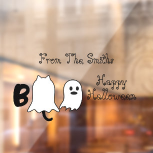 Boo Happy Halloween Cute Window Cling