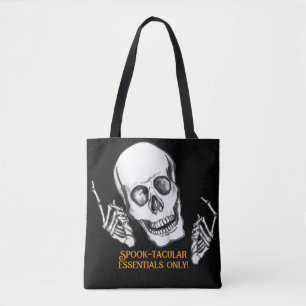 Boo Happy Halloween Funny Skull joking  Tote Bag