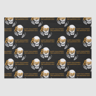 Boo Happy Halloween Funny Skull party Tissue Paper