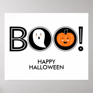 Boo! Happy Halloween Poster
