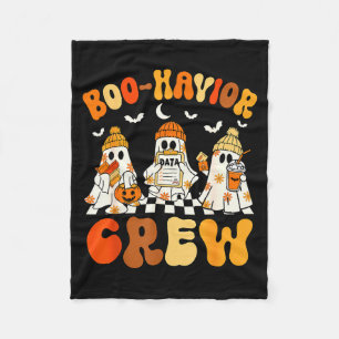 Boo-havior Crew Behavior Yst Halloween Aba  Fleece Blanket